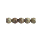 Czech Round Druk Beads 6mm Opaque Olivine Travertine 31/strand