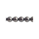 Czech Round Druk Beads 8mm Opaque Gunmetal 22/strand