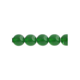 Czech Round Druk Beads 8mm Transparent Green 22/strand