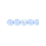 Czech Round Druk Beads 8mm Transparent Light Sapphire AB 22/strand