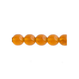 Czech Round Druk Beads 8mm Transparent Topaz 22/strand