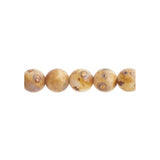 Czech Round Druk Beads 8mm Opaque Light Brown Alabaster Travertine 22/strand