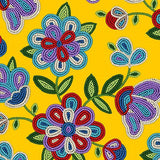 Cotton Fabric Beaded Floral #449 Gold - Half Yard