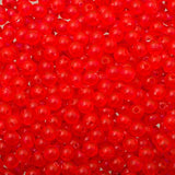 Round Plastic Beads 5mm Transparent Cerise 5000/pk