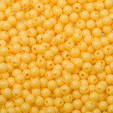 Round Plastic Beads 5mm Opaque Gold Yellow 5000/pk