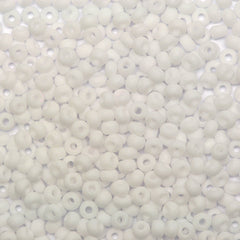 11/0 Czech Seed Beads #03050M Matte White 23g