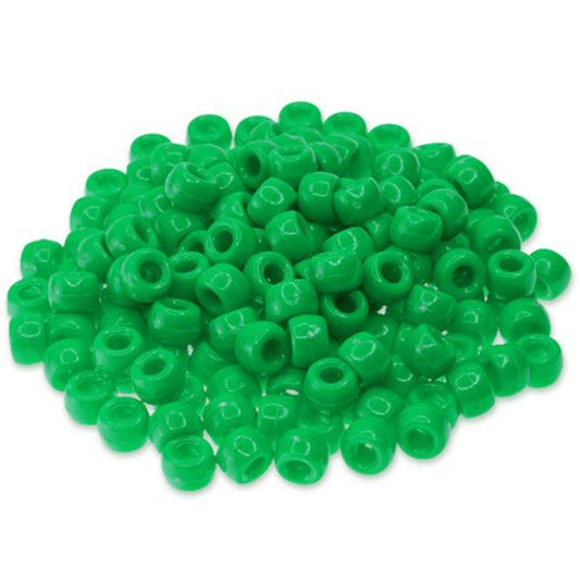 Crow/Pony Beads Opaque Kelly Green 175/pk