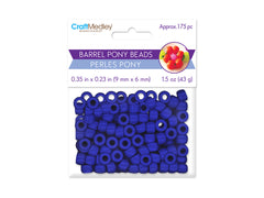 Pony Beads 175/pk - Opaque Royal Blue