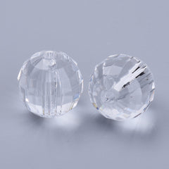 Faceted Beads 22mm Plastic 500g - Crystal