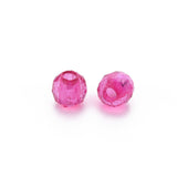 Faceted Plastic Beads 4mm Transparent Fuchsia 25g