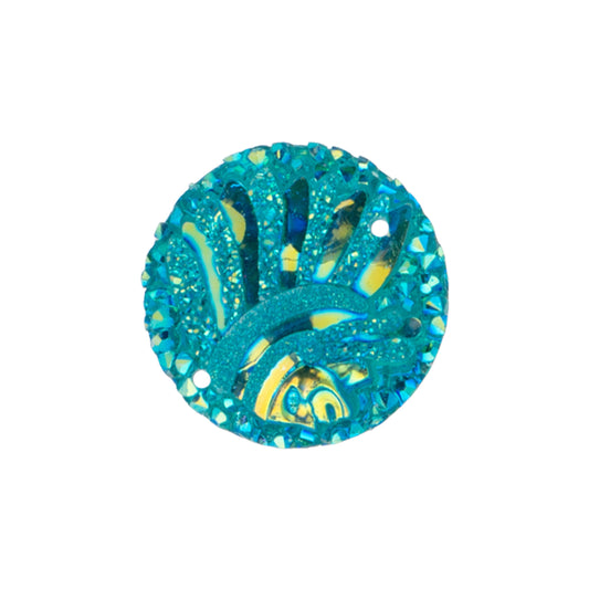Sew-On Stone Head Cub Sparkle 25mm Blue AB 10/pk