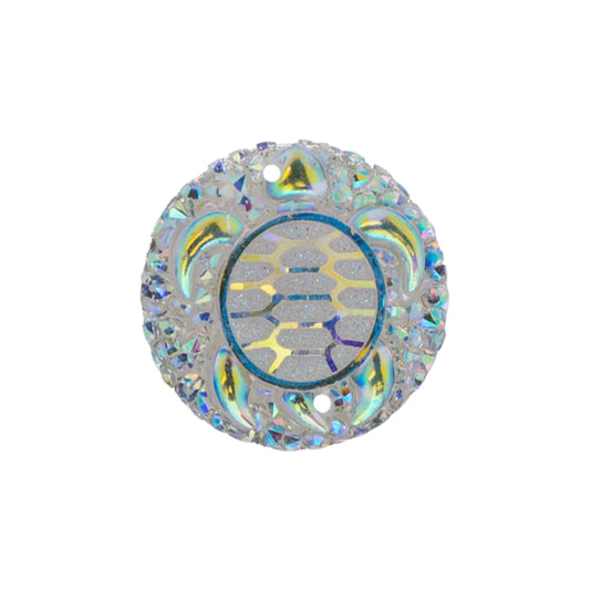 Sew-On Stone Turtle Sparkle 25mm Crystal AB 10/pk