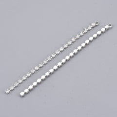 Rhinestone Chain Tassels, 1 Strand Silver 4/pk