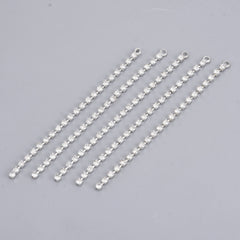 Rhinestone Chain Tassel Pendant 2.75" 1 Strand Silver 4/pk