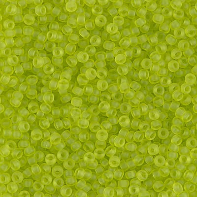 11/0 Miyuki Seed Beads #0143F Matte Chartreuse 22g