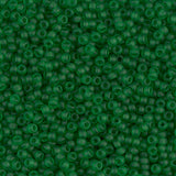 11/0 Miyuki Seed Beads #0146F Tr Matte Green 22g