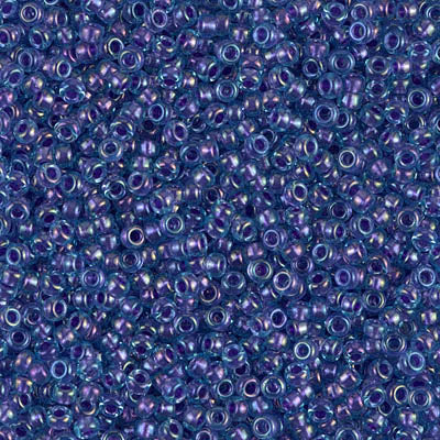 11/0 Miyuki Seed Beads #1827 Sparkle Purple Aqua Luster 22g