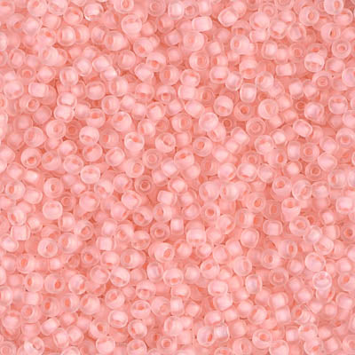 11/0 Miyuki Seed Beads #1934 Baby Pink Lined Semi-Frosted 22g