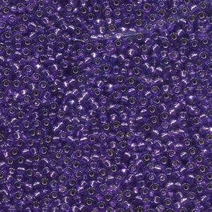 11/0 Miyuki Seed Beads #1344 Silver Lined Purple 22g