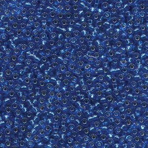11/0 Miyuki Seed Beads #1444 Silver Lined Dark Aqua 22g