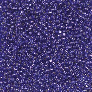 11/0 Miyuki Seed Beads #1446 Silver Lined Red Violet 22g