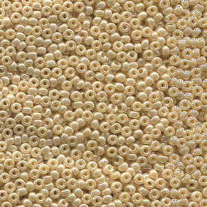 11/0 Miyuki Seed Beads #0442 Crystal Ivory Gold Luster 22g