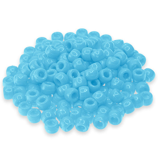 Crow/Pony Beads Opaque Light Blue 175/pk