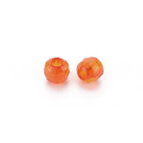 Faceted Plastic Beads 4mm Transparent Orange 25g