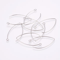 Stainless Steel V-Shape Earring Hooks 100/pk