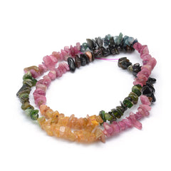 Tourmaline Mix (Natural) Bead Chips 16" Strand