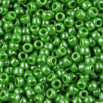 11/0 Toho Seed Beads #130 Op Lustered Mint Green 250g Bag