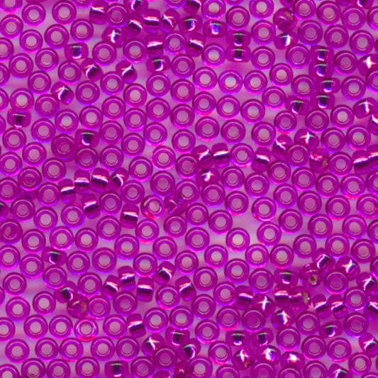 11/0 Miyuki Seed Beads #1340 Silver Lined Fuchsia 22g