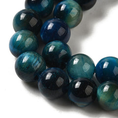 6mm Tiger Eye Blue (Natural/Dyed) Beads 14-15" Strand