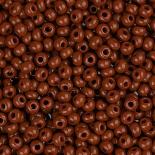 8/0 Czech Seed Beads #13600V Opaque Brown 22g