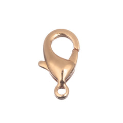 12mm Rose Gold Lobster Clasp 10/pk