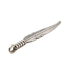 1 1/4" Antique Silver Feather Metal Charm 10/pk