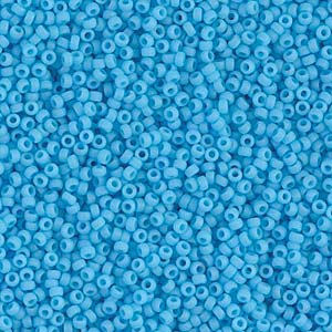 11/0 Miyuki Seed Beads #0413F Op Matte Light Blue 22g