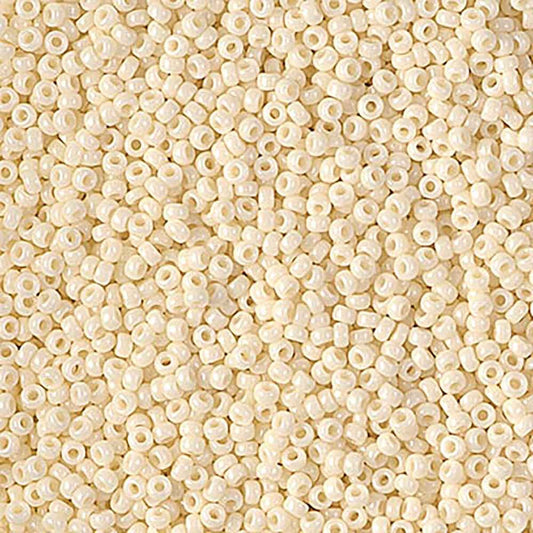 15/0 Rocailles Miyuki #0491 Perle Ceylan Ivoire 8.2g