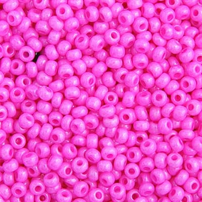 8/0 Czech Seed Beads #16177V Opaque Pink 22g