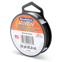 Wildfire Beading Thread 12lb Black 50yd