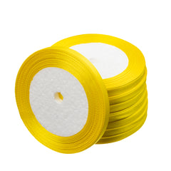 1/4" Satin Ribbon Yellow 25yd