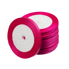 1/4" Satin Ribbon Fuchsia 25yd