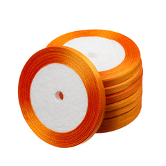 1/4" Satin Ribbon Orange 25yd