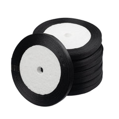 1/4" Satin Ribbon Black 25yd