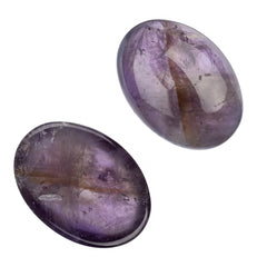 Gemstone Cabochon Oval 13x18mm Amethyst (Natural) 2/pk