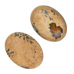 Gemstone Cabs, Oval 13x18mm Picture Jasper (Natural) 2/pk