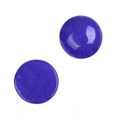 Gemstone Cabs, Round 12mm Jade Blue (Natural/Dyed) 2/pk