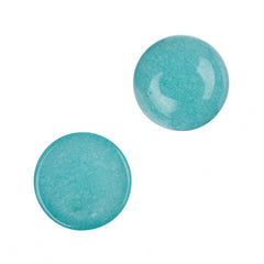 Gemstone Cabs, Round 12mm Jade Aqua (Natural/Dyed) 2/pk