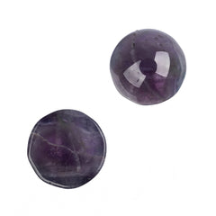 Gemstone Cabochon Round 12mm Amethyst (Natural) 2/pk