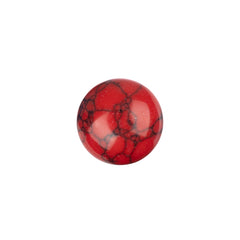 Gemstone Cabs, Round 12mm Turquoise Red (Synthetic/Dyed) 2/pk